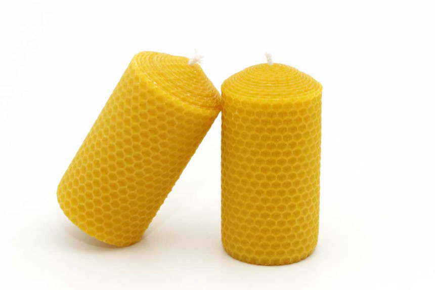 Bienenwachskerze handgedreht