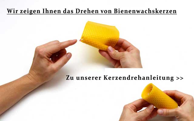 Kerzendrehanleitung der Imkerei Heiser