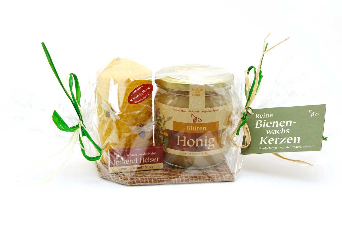 Frühjahrsblütenhonig-Kerzen-Geschenk